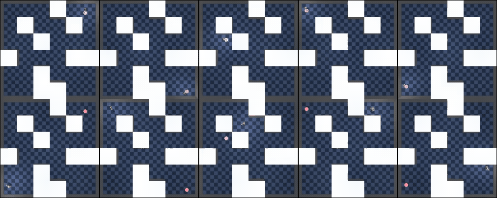 WM-CRL HumanoidMaze environment result gif